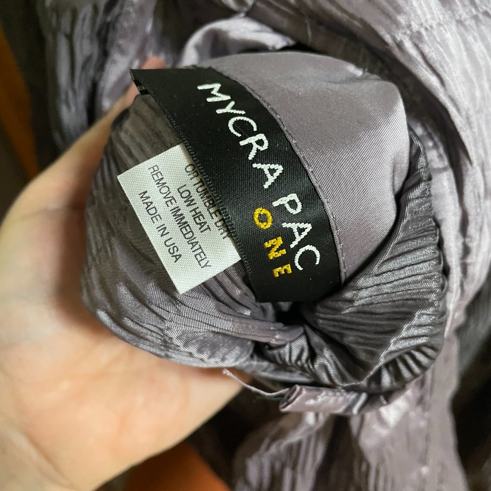 MYCRA PAC One Full Length Reversible Packable Travel Rain Coat (Violet) Crinkle - Picture 9 of 13